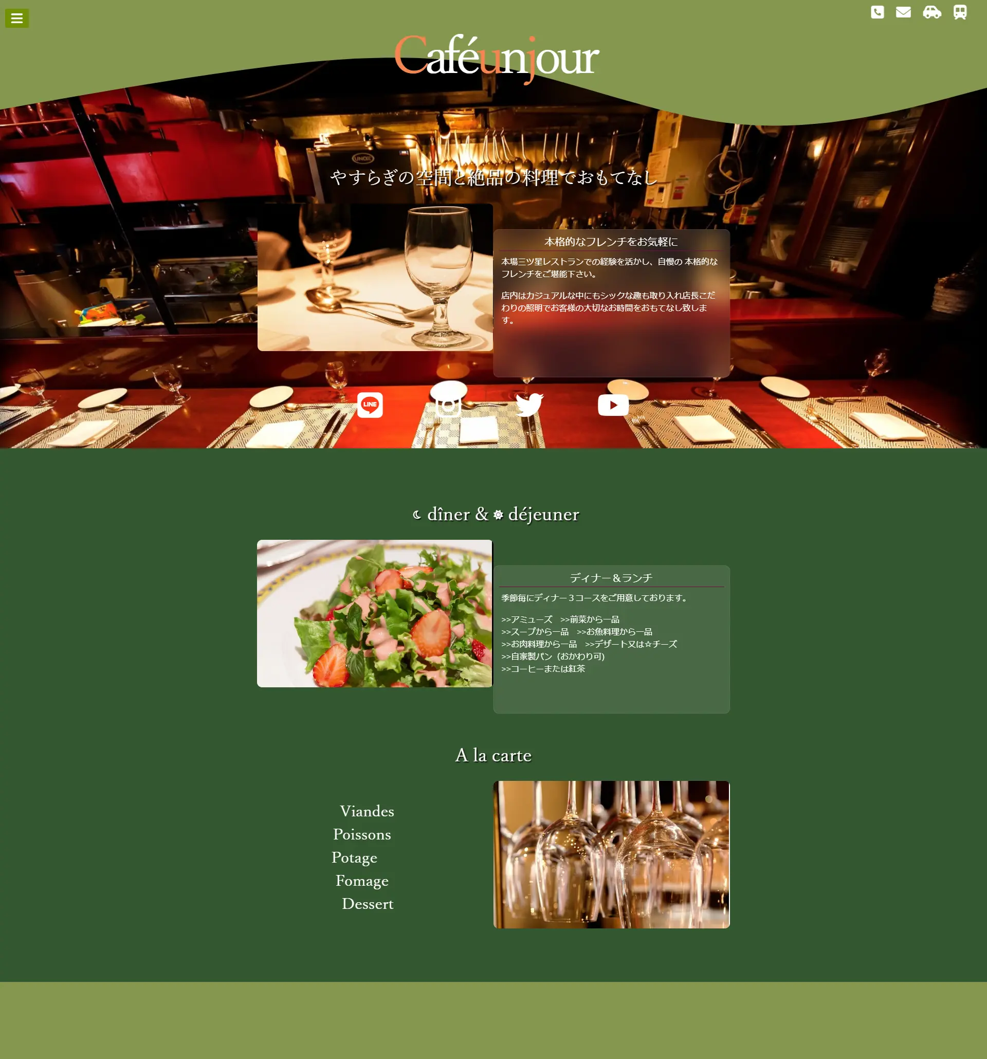 template A トップページ画面